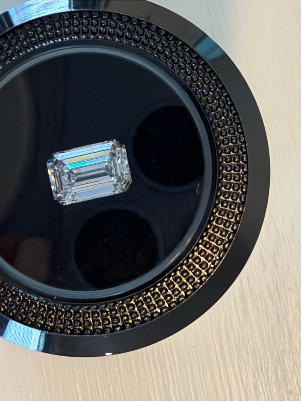 1.00 carat lab created emerald cut diamond